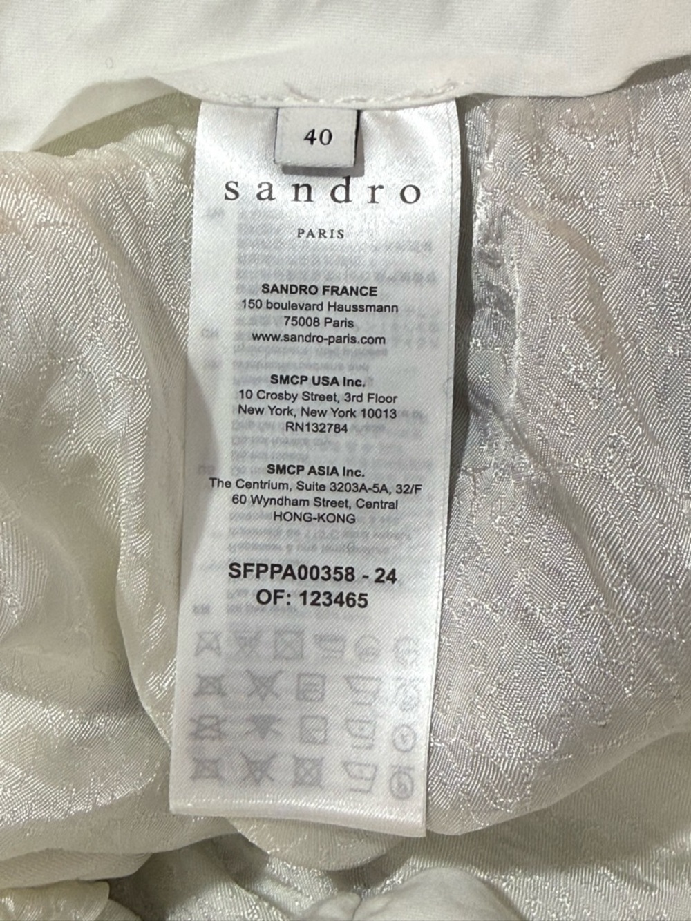 Sandro Paris Gray Pinstripe Wool Dress Classic  designer Pants Size 40 / US 8 - Picture 15 of 16
